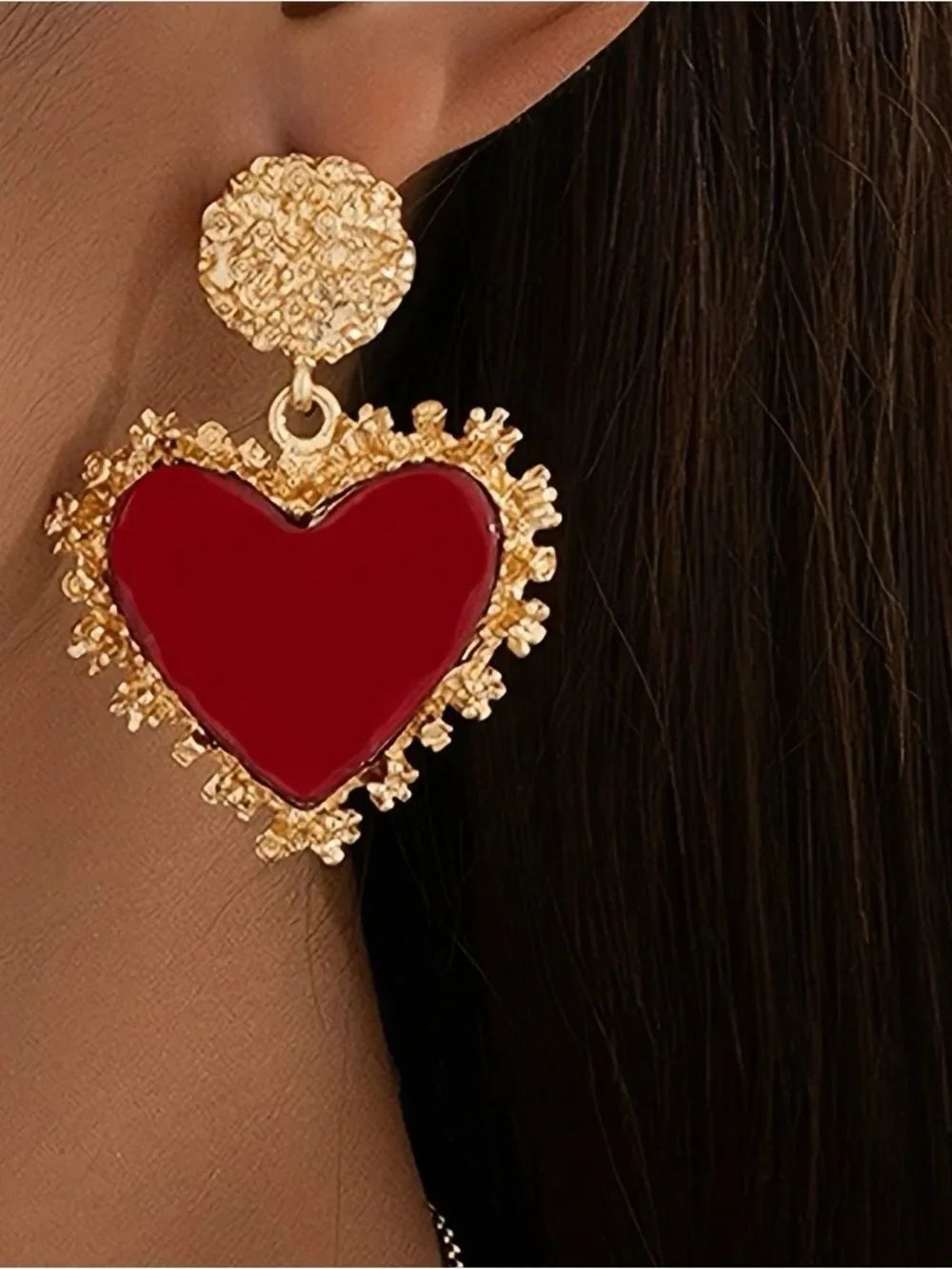 Heart Drop Earrings M1866